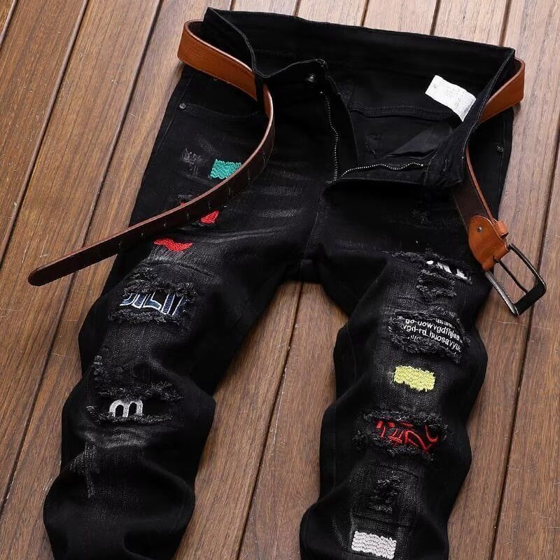 Streetwear Brand Designer - Celana Jeans Pria Desainer Korea Model