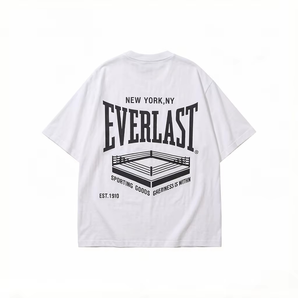 Streetwear Brand Rings - Kaos Ring Tinju Putih Heavyweight Bermerek,