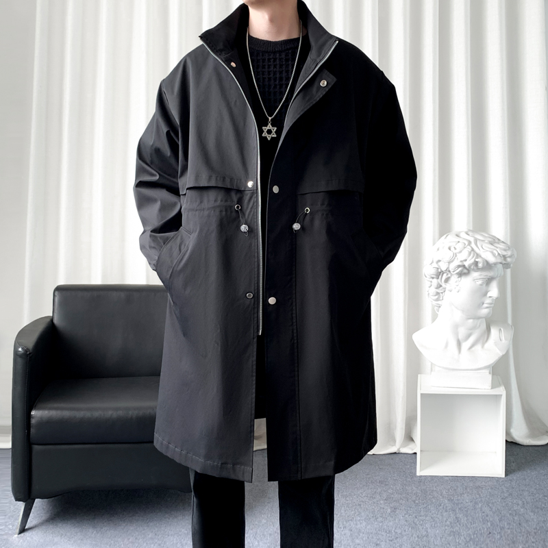 Streetwear Clothing Brand - Mantel Trench gaya Korea pria, jaket