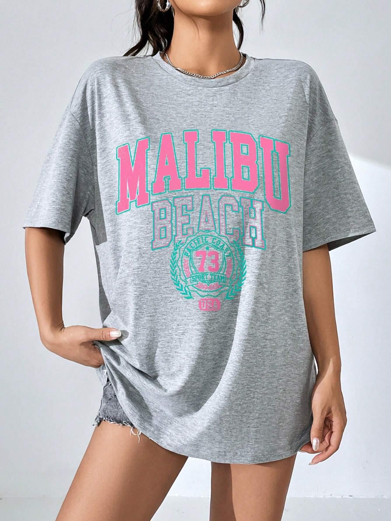 Malibu kaus wanita motif huruf - Streetwear Clothing Brand ulasan dan harga