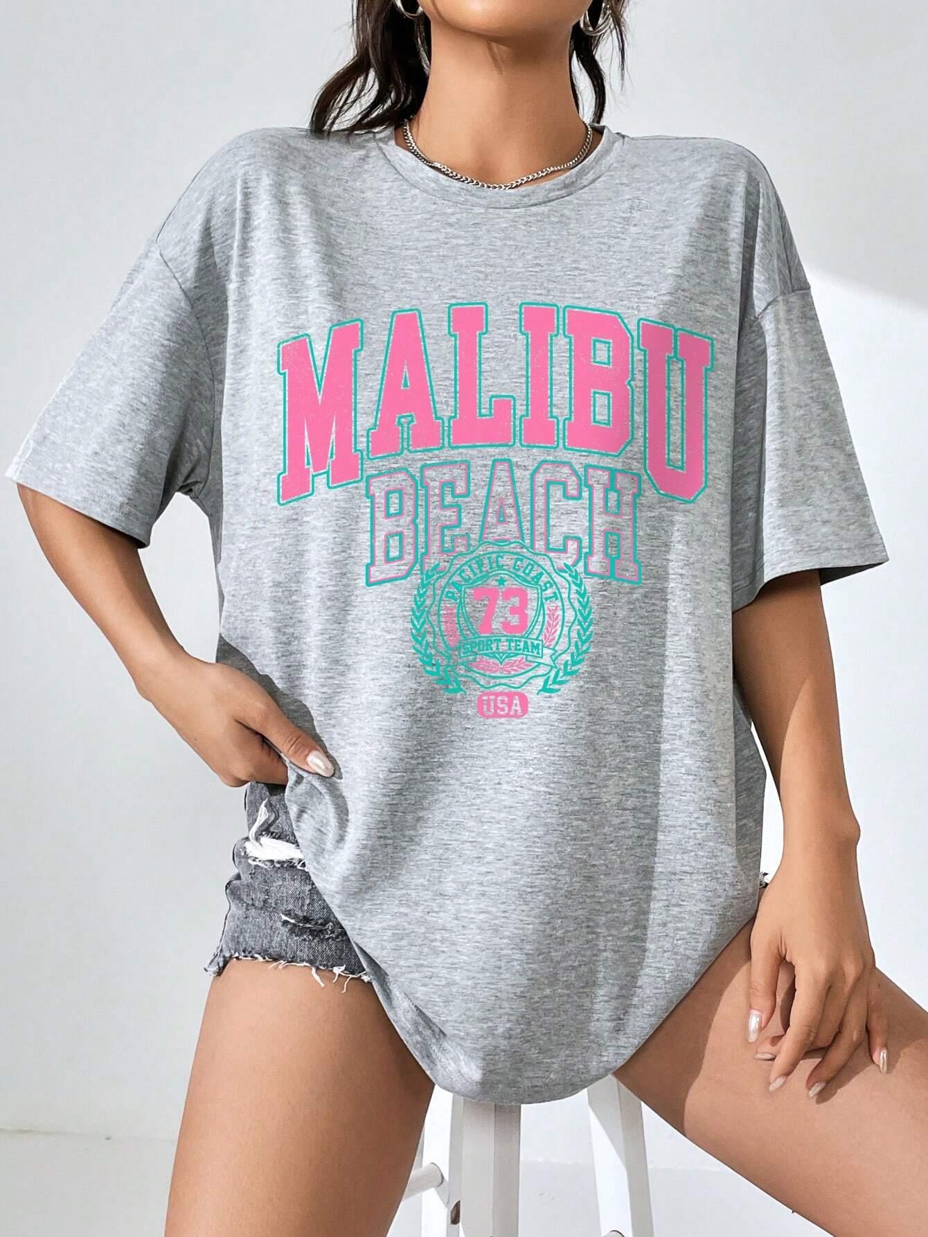 Malibu kaus wanita motif huruf - Streetwear Clothing Brand ulasan dan harga