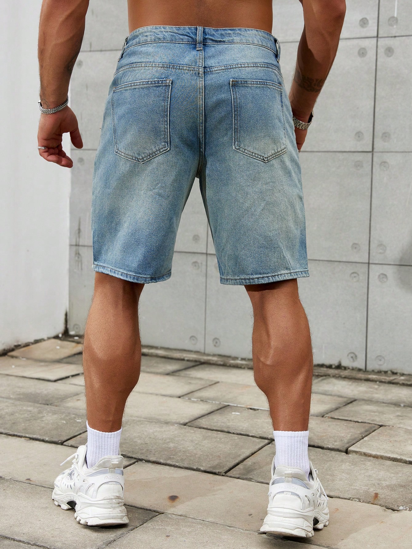 Celana pendek Jeans sobek pria - Streetwear Clothing Brand ulasan dan harga